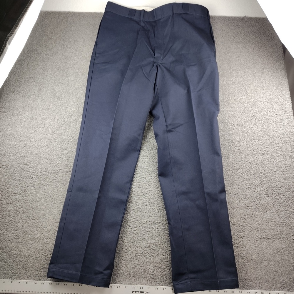 Dickies Pants Men 42x34 874 Original Fit Dark Navy Blue Workwear Straight Leg